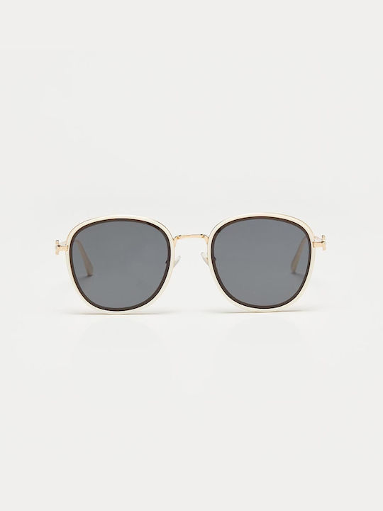 Cosselie Liege Sunglasses with Gold Metal Frame and Gray Lens 1802202538