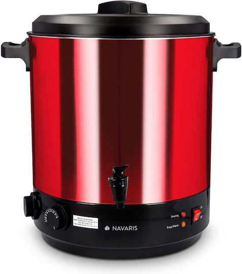 Navaris Multifunktionskocher 1800W mit Kapazität 27Es Roter