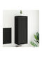 Cabinet Wall Black Velvet-Black Metal 40.5x30x102cm