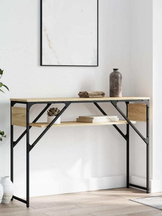 Console Table Wood & Metal Coffee L105xW30xH75cm