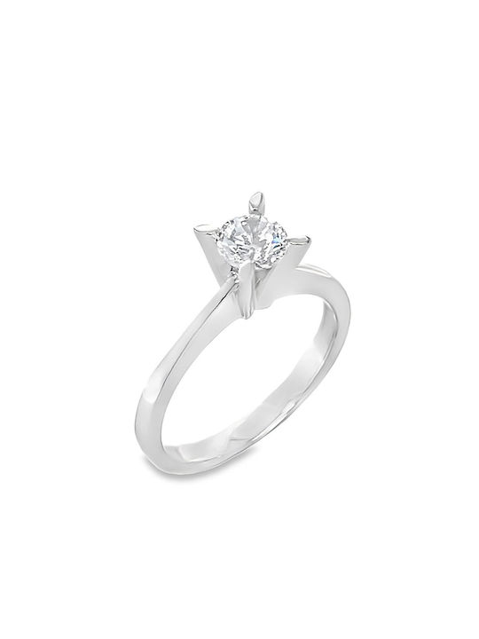 Xryseio Single Stone from White Gold 14K