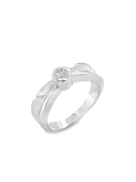 Xryseio Single Stone from White Gold 14K