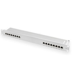 Equip Екраниран Пач Панел за Раф 1U 19" 16 Порт...