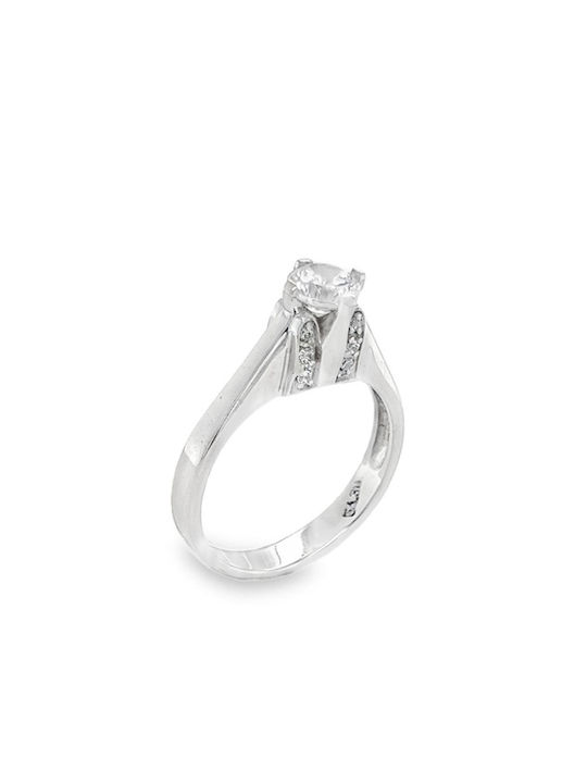 Xryseio Single Stone from White Gold 18K