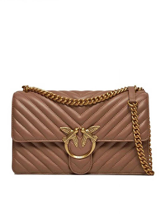 Pinko Leather Women's Bag Crossbody Brown
