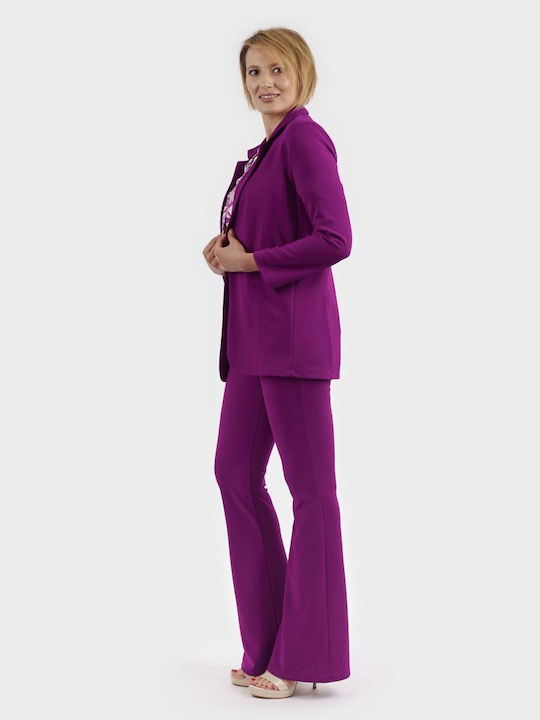 BelleFille Damen Blazer Magenta