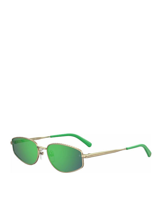 Chiara Ferragni Unisex Γυαλιά Ηλίου με Χρυσό Μεταλλικό Σκελετό και Πράσινο Καθρέφτη Φακό CF 7025/S PEF/Z9