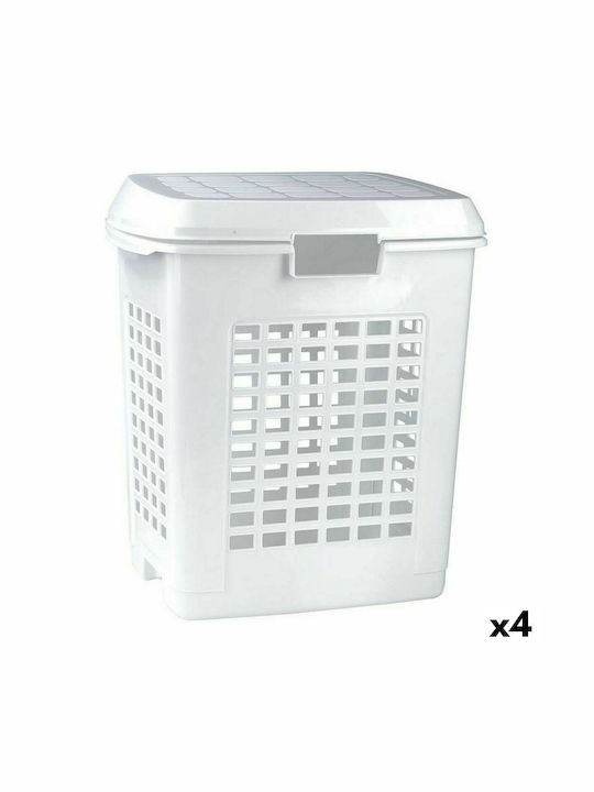 BigBuy Laundry Basket Plastic White