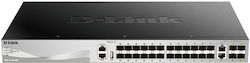 D-Link DGS-3130-30S/E Managed L3 Switch with 2 Gigabit (10Gbps) Ethernet Ports and 24 SFP Ports