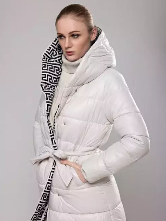 Desiree Lang Damen Puffer Jacke für Winter βανίλια