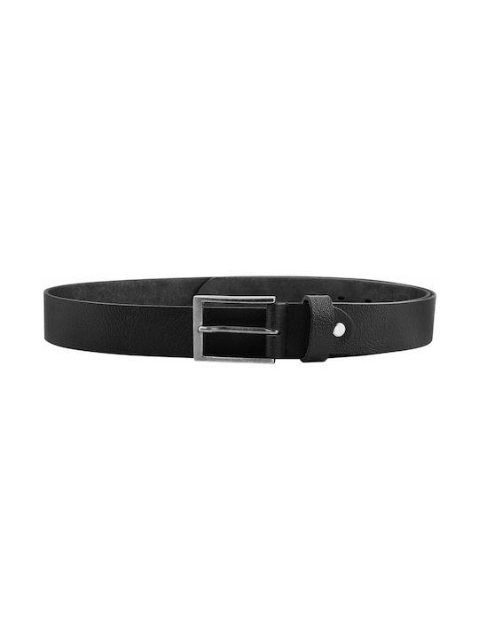 Leonardo Verrelli Men's Leather Belt Black