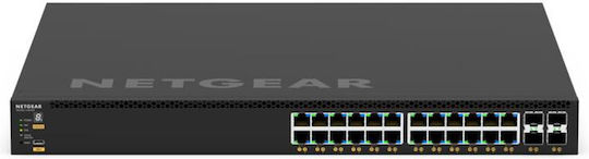 NetGear M4350-24G4XF Managed L3 PoE Switch with 24 Gigabit (1Gbps) Ethernet Ports and 4 SFP Ports