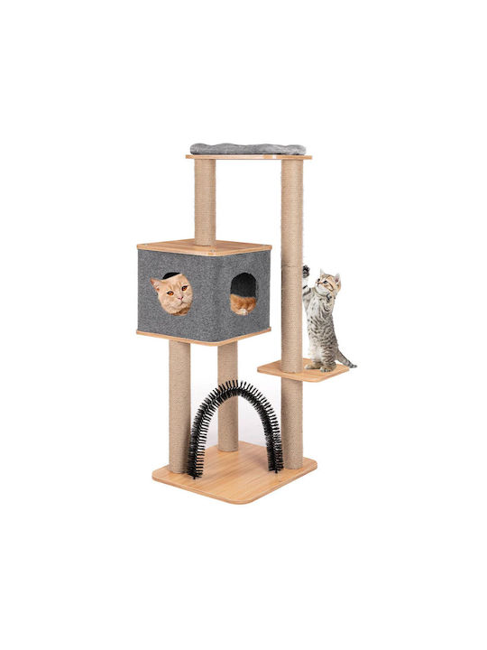 Bakaji Cat Scratching Post Poles Brown 70x48x102cm.