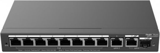 Ruijie RG-ES210GS-P Управление на PoE+ Switch с 10 Портове Гигабитови (1Gbps) Ethernet