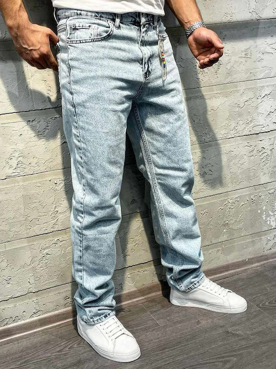 Oscar Denim Light Blue Denim Oscar Men's Jeans Pants Boyfriend Fit Light Blue