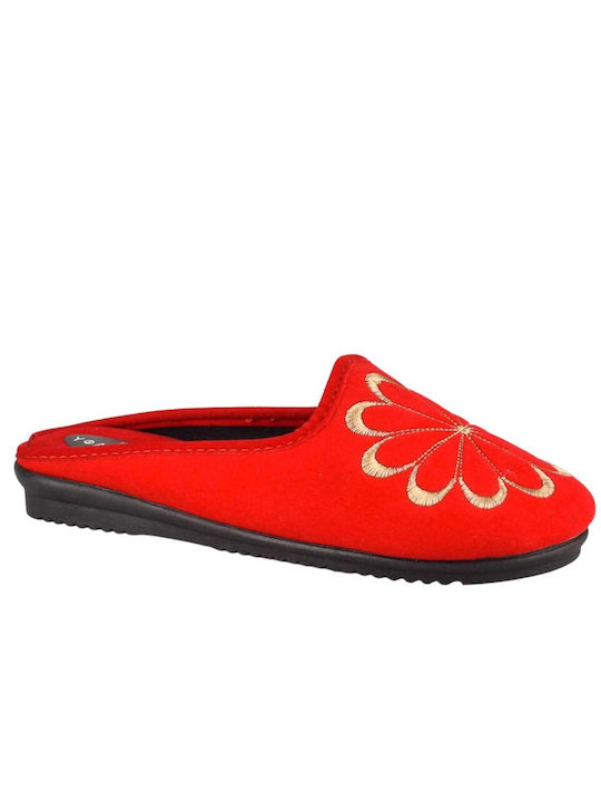 Yfantidis Winter Women's Slippers in Roșu color