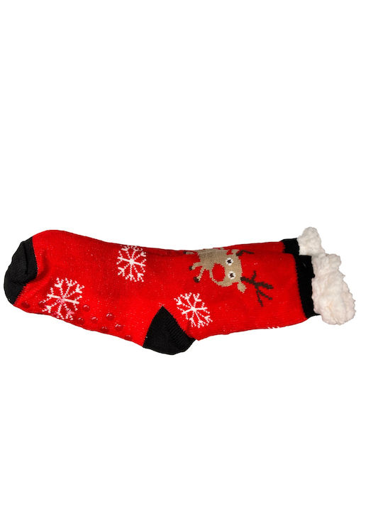 Christin Kids' Slipper Socks Red