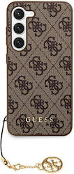 Guess 4g Charms Collection Umschlag Rückseite Braun (Galaxy S24)