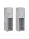 Hängendes Wohnzimmer Nischenschrank aus Spanplatte mit Beleuchtung Grau Beton 30.5x30x102cm