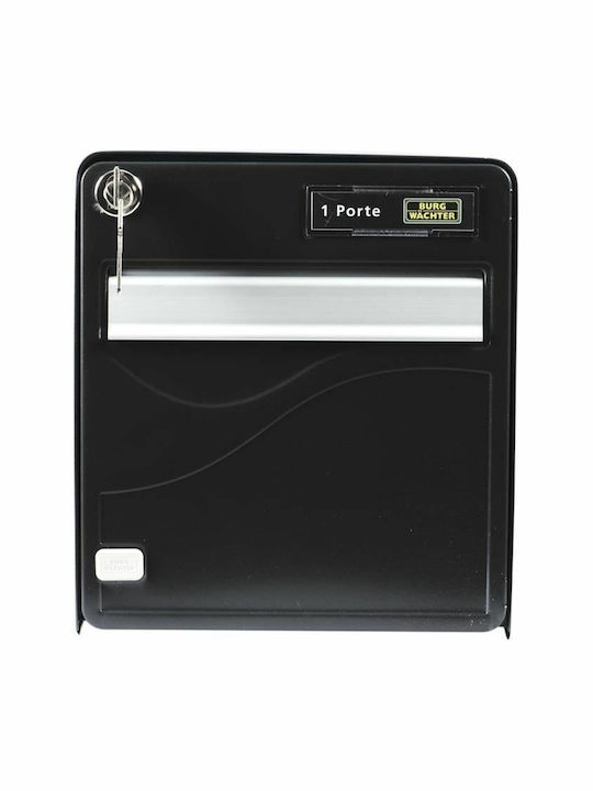 Burg-Wachter Outdoor Mailbox Plastic in Black Color 36.5x28x31cm