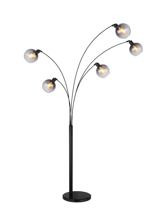 Globo Lighting Seymour Floor Lamp with Socket for Bulb E27 Black