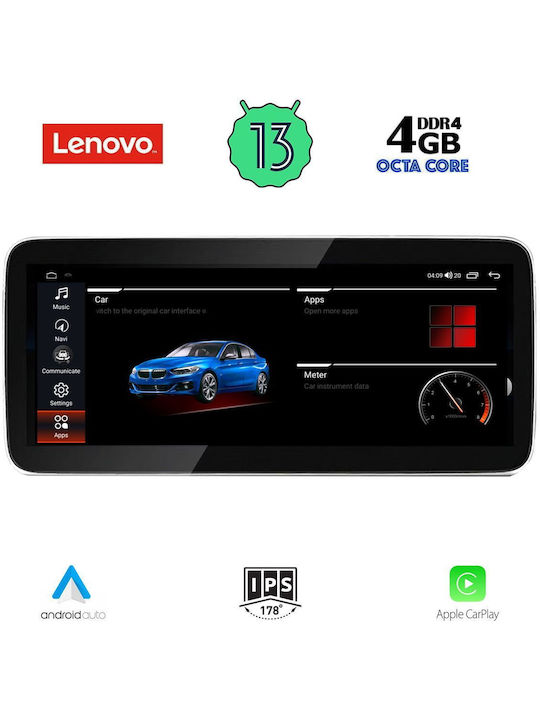 Lenovo Sistem Audio Auto pentru BMW Seria 5 2013-2017 (Bluetooth/USB/AUX/WiFi/GPS/Apple-Carplay/Android-Auto) cu Ecran Tactil 12.3"