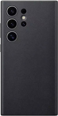 Samsung Vegan Leather Back Cover Δερμάτινο Ανθεκτικό Μαύρο (Samsung S24 Ultra S928)