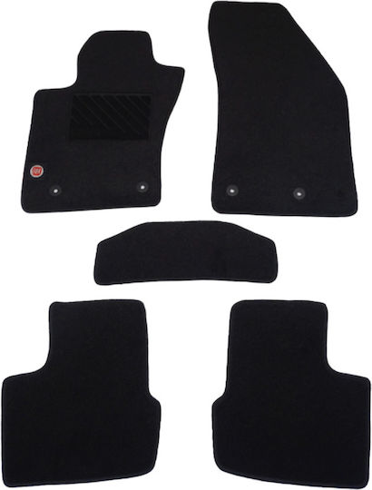 Autopataki Set of Front and Rear Mats 5pcs for Fiat Tipo Black