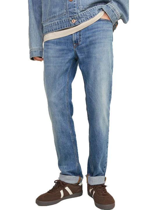 Men's Elastic Jeans Pants with Regular Fit Blue