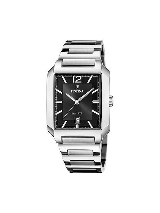 Festina Watch Battery with Silver Metal Bracelet