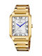 Festina Herrenuhr 36mm Batterie mit Gold Metallarmband