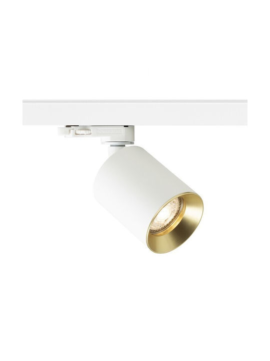 Rendl Light Studio Dario Ράγες Φωτισμού Τριών Κυκλωμάτων Μονό Σποτ με Ντουί GU10 σε Λευκό Χρώμα