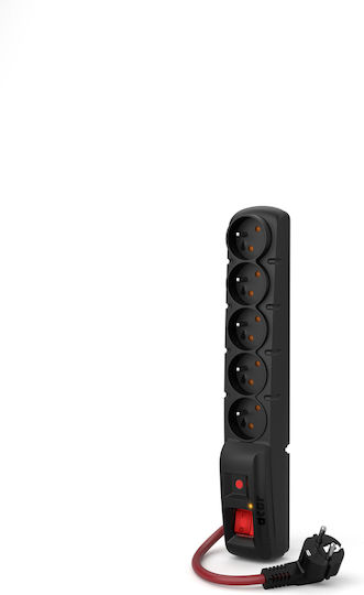 Acar F5 Power Strip with Surge Protection 5 Positions with Switch and Cable 3m