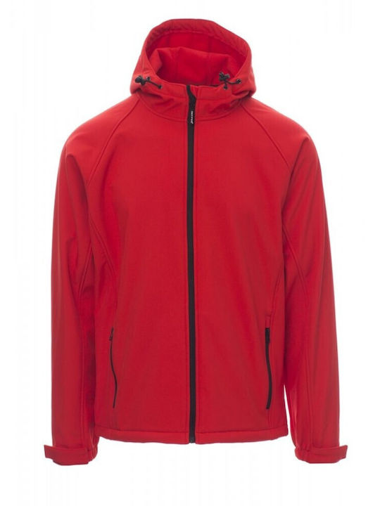 Payper Gale Arbeitsjacke Softshell mit Kapuze Rot