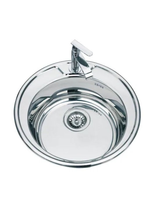 Inter Ceramic Ένθετος Νεροχύτης από Συνθετικό Γρανίτη Μ49xΠ49cm Γκρι