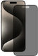 Nuon 3D Privacy Full Face Tempered Glass Μαύρο (iPhone 15 Pro Max)