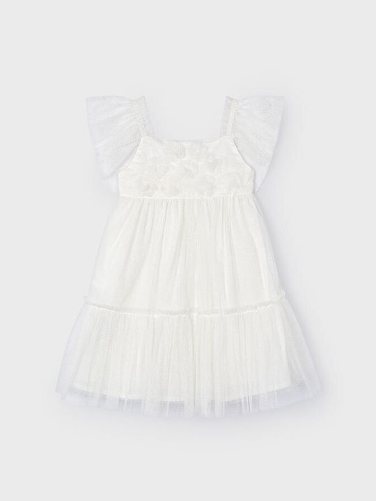 Mayoral Kids Dress Tulle White