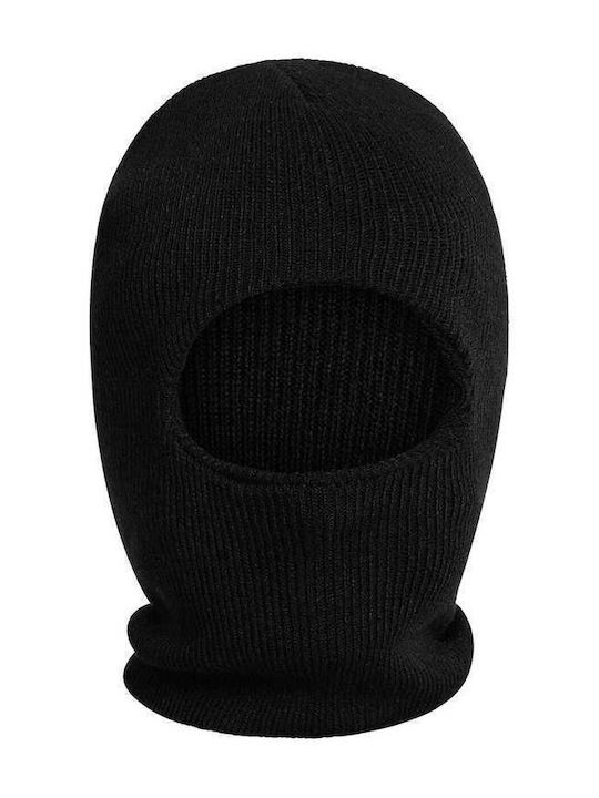 Full Face Beanie Knitted in Black color