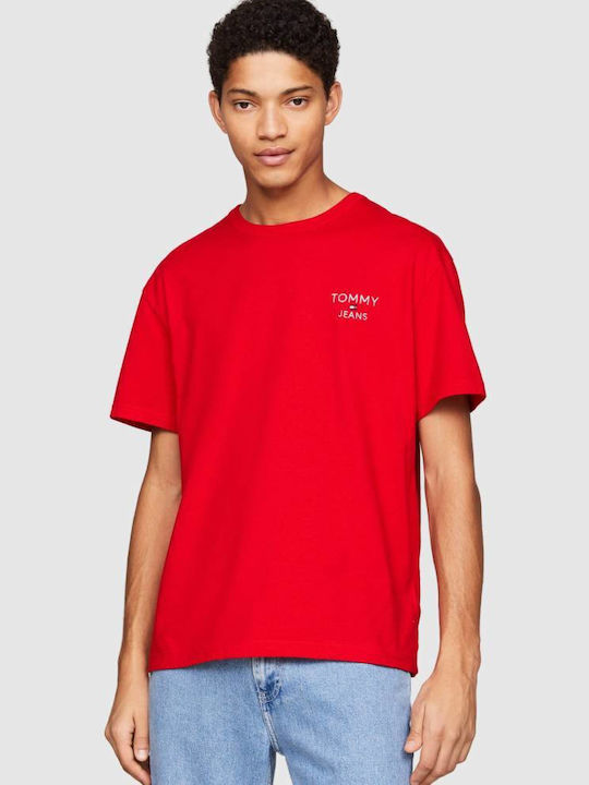 Tommy Hilfiger Ανδρικό T-shirt Κοντομάνικο Κόκκινο