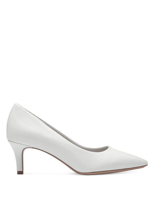 Tamaris Synthetic Leather Pointed Toe White Heels