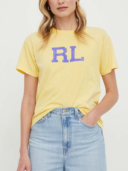 Ralph Lauren Γυναικείο Αθλητικό T-shirt Κίτρινο