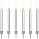 ikonka Birthday Candle in Silver Color 6pcs KX4567_1