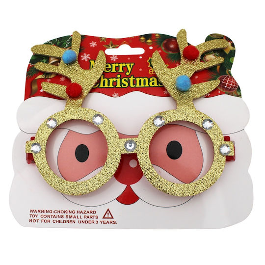 Accesorii de Crăciun Ochelari Auriu cu Model Reni