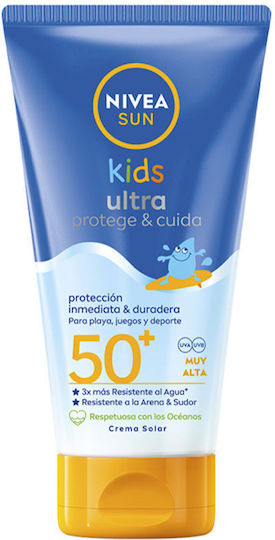 Nivea Ultra Sun Protege & Cuida Waterproof Copii Crema de Soare Emulsie SPF50 150ml