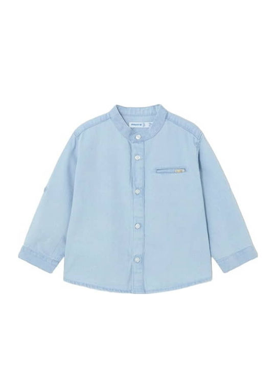 Kids Shirt Long Sleeve Denim Blue