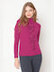 Maxin Women's Blouse Long Sleeve Turtleneck Burgundy