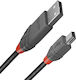 Lindy USB 2.0 Cablu USB-A - USB-B / USB-A Negru 0.2m 36720