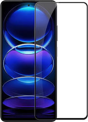 Powertech 5D Vollflächig gehärtetes Glas Schwarz (Poco X5 Pro)