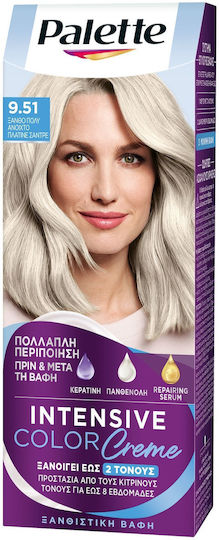 Palette Intensive Color Creme Vopsea de Păr 9.51 Blond Foarte Deschis Platinat Cenușiu 50ml