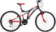 TEC Master 24" Μαύρο/Κόκκινο Mountain Bike με 2...